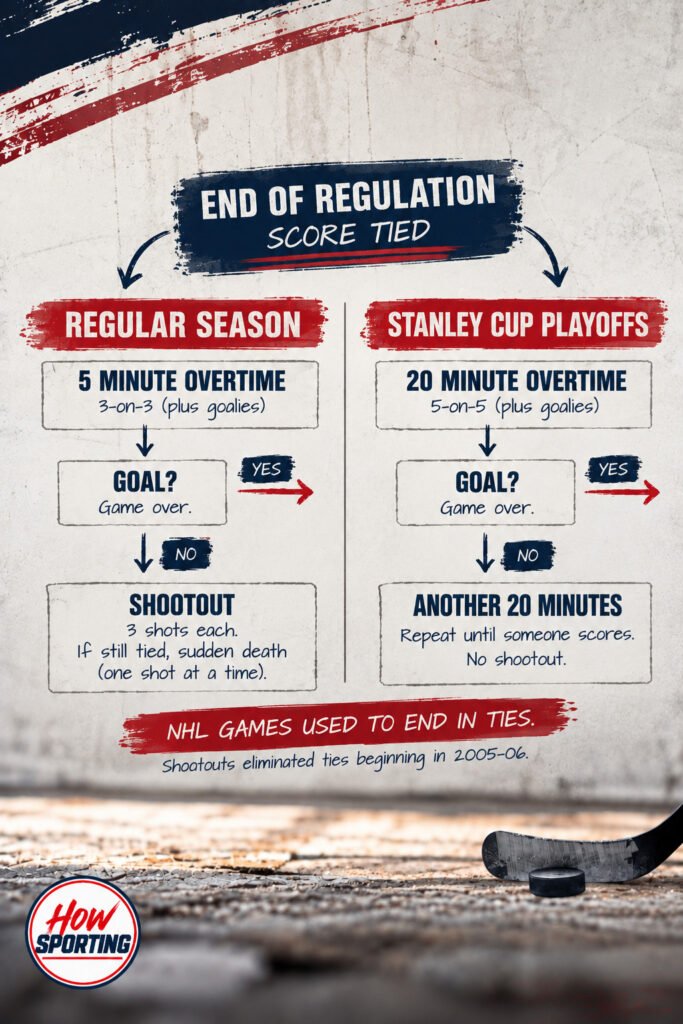 Can Hockey end in a tie? Hockey Overtime Rules Infographic